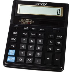 Калькулятор настольный полноразмерный Citizen SDC-888TII 12-разрядный черный